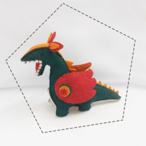 Sárkány gyapjú filc figura letölthető szabásminta